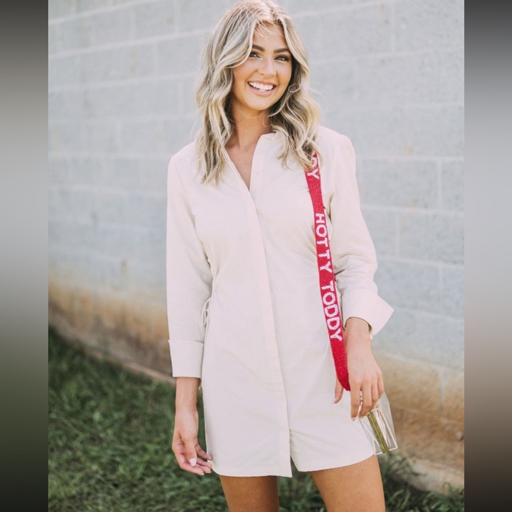 Button Up Side Lace Up Dress